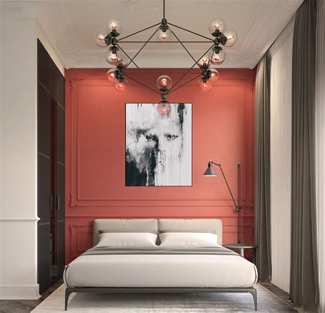 Red Feature Wall For Bedroom