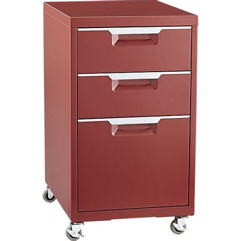 Red Filing Cabinet On Wheels