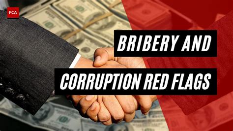 red flags of bribery and corruption