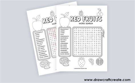Red Fruits Word Search Uno