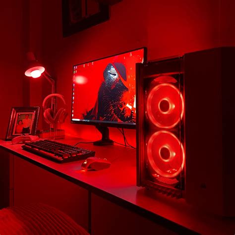 Red Gaming Setup Laptop