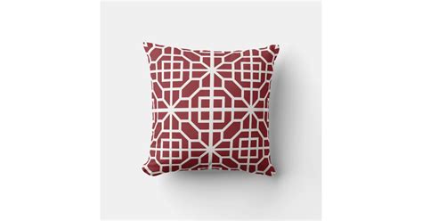 Red Geometric Throw Pillows
