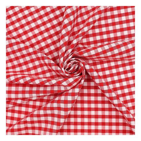 red gingham fabric