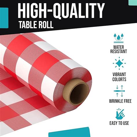 Red Gingham Tablecloth Roll