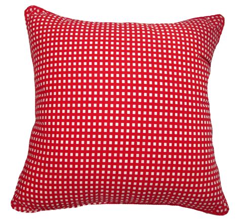 Red Gingham Throw Pillows