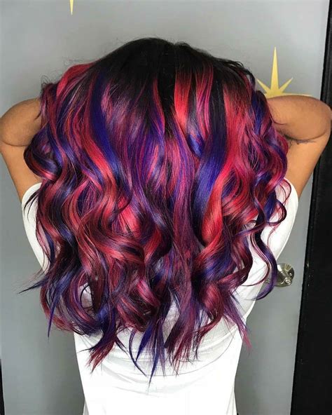 red hair with purple