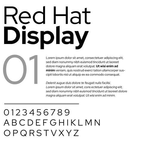 Free font Red Hat Display and Text by Jeremy Mickel — FontsArena