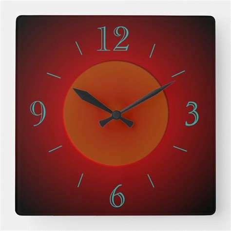 Red Illuminated Wall Clock
