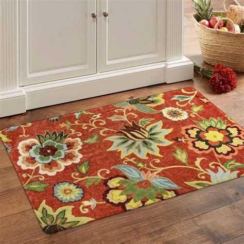 Red Kitchen Throw Rugs