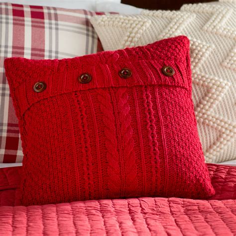 Red Knit Pillows