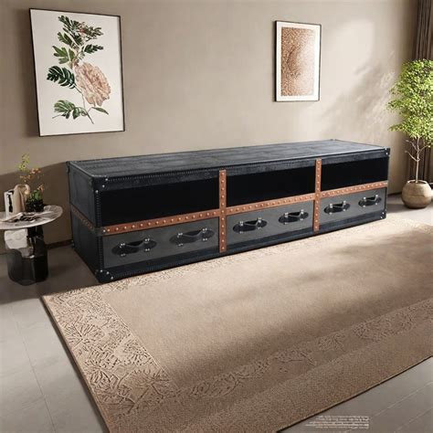 Red Leather Tv Stand