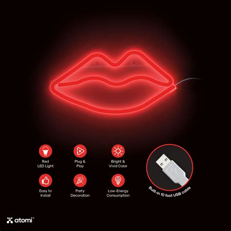 red led light for lips