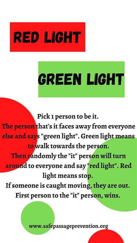 Red Light Green Light Printable