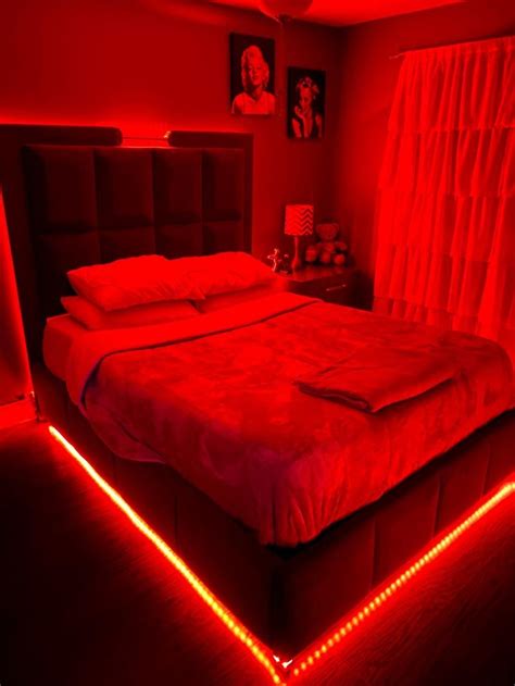 Bedroom Goals BeLED Strip Light Red lights bedroom, Bedroom red