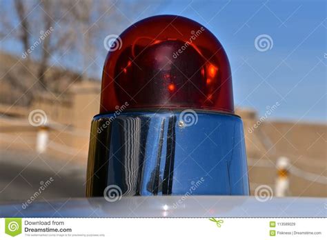 red lights on police cars
