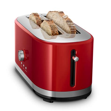 Red Long 4 Slice Toaster