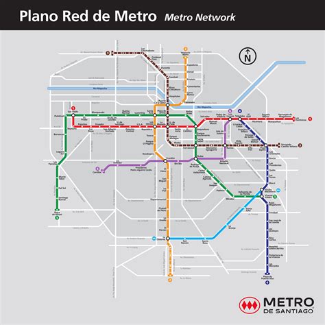red metro santiago mapa