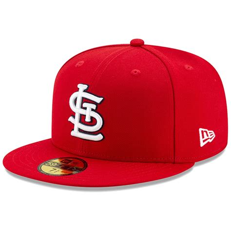 red mlb fitted hats