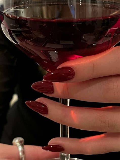 Red Nails Dark Aesthetic
