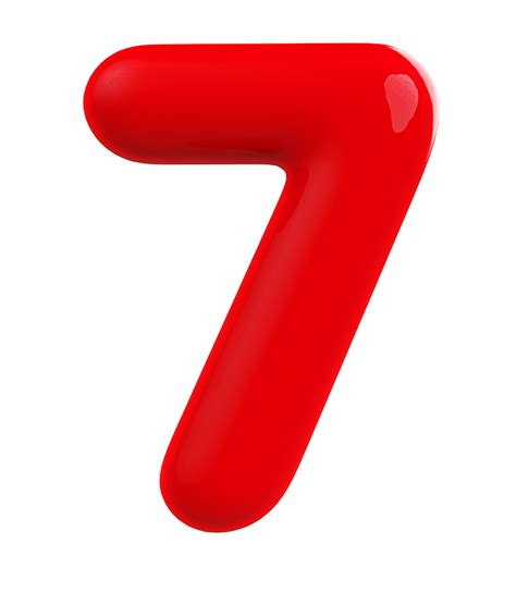 Red Number 7 Printables