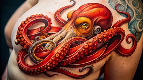Red Octopus Tattoos