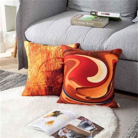 Red Orange Pillow Covers