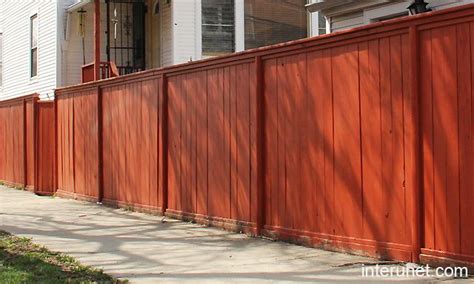 red paint fence