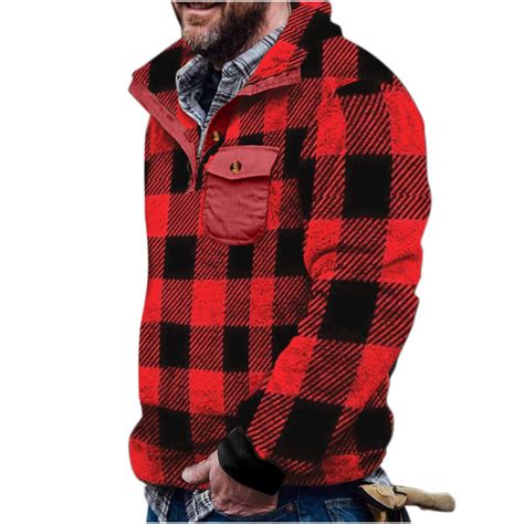 Red Plaid Fleece Jacket