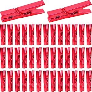 Red Plastic Clothes Pins