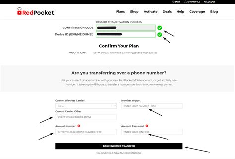 red pocket mobile account number