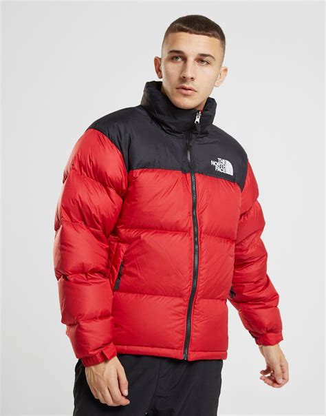 red puffer jacket men's north face