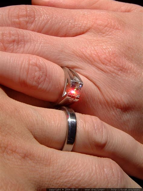 Red Ring Under Wedding Ring