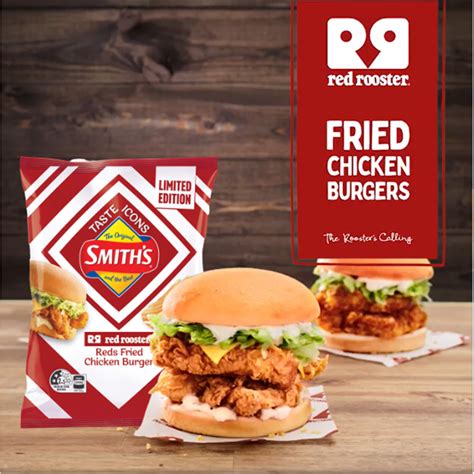 red rooster fried chicken burger