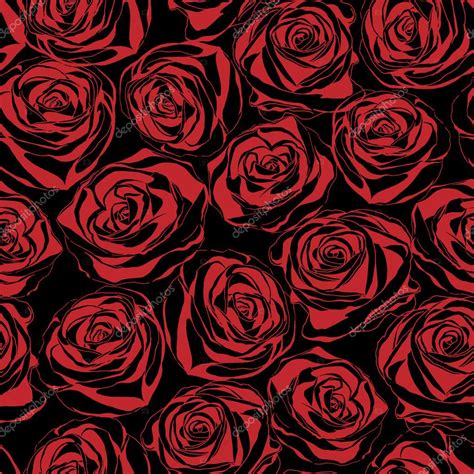 Red Roses Pattern Wallpaper