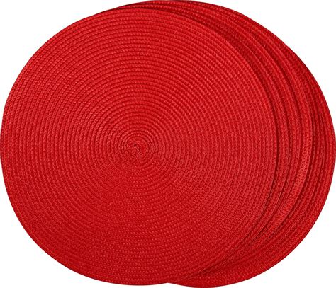 Red Round Table Mats
