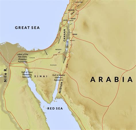 red sea and israel map