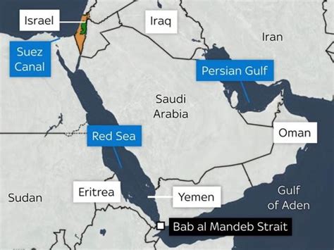 red sea shipping map