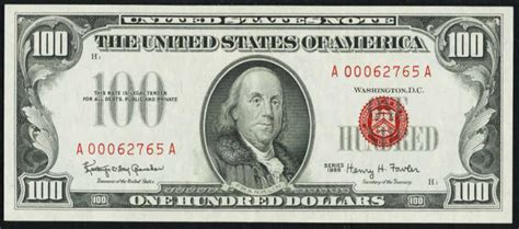 red seal $100 bill value