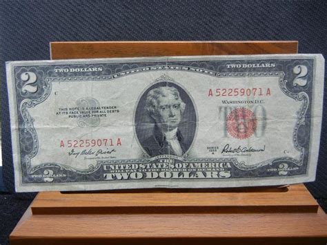 red seal $2 bills 1953