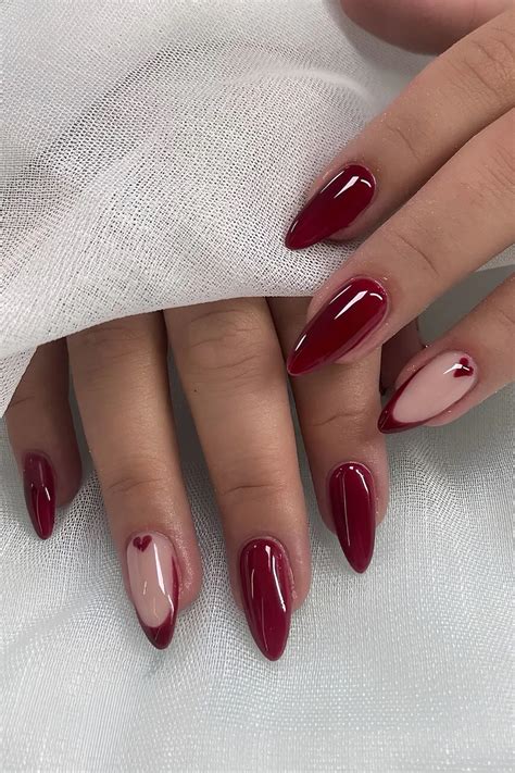 Red Simple Nails Designs