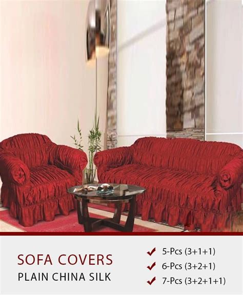 Red Sofa Covers Set