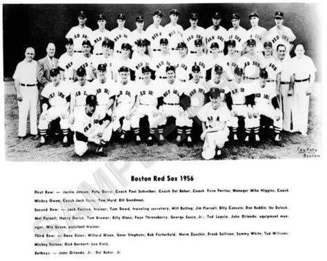 red sox roster 1956