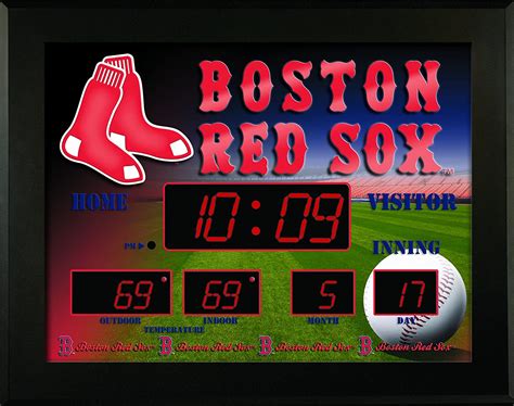 red sox scoreboard wall clock