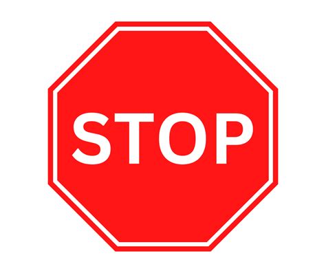 Red Stop Sign Free Printable
