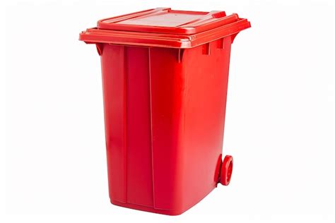 Red Trash Recycle Bin