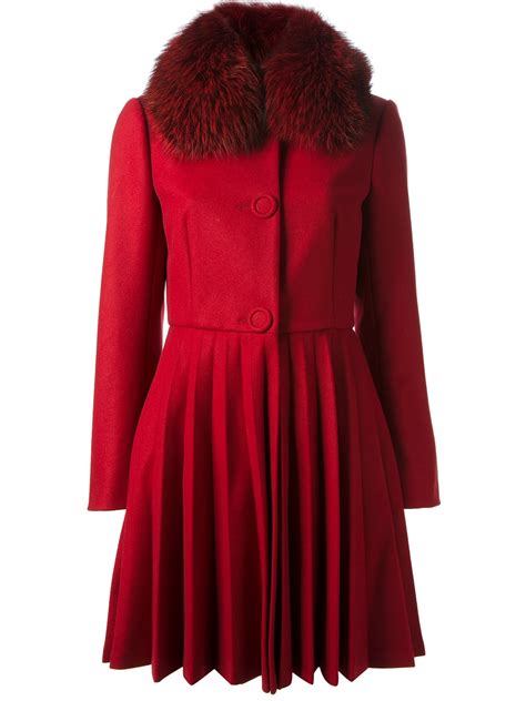 red valentino red coat