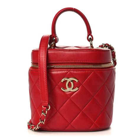 Red Vanity Case Handbag