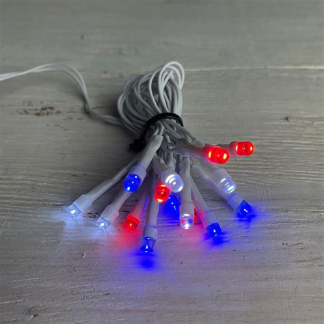 red white and blue battery operated lights
