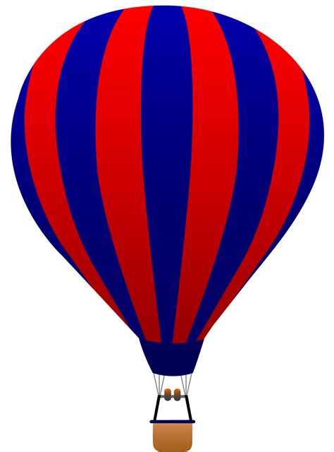red white and blue hot air balloon