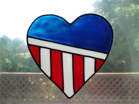 red white and blue window clings